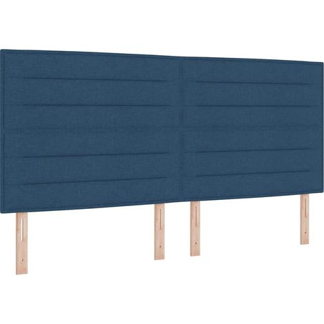 Maison Exclusive - Letto a Sorgente LED con materasso Blu 200 x 200 cm Tessuto (1/5)
