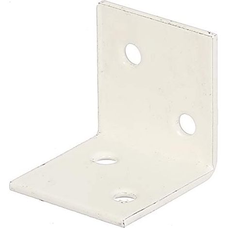 Alberts 847517 Squadretta di giunzione angolare, rivestita in plastica bianca, 30 x 30 x 30 mm, Set da 50 (1/4)