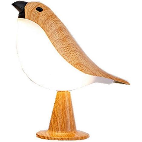 Lampe de bureau petit oiseau, lampe de table sans fil rechargeable avec 3 températures de couleur, télécommande et capteur tactile (1/5)