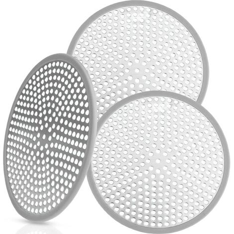 3 Pièces Attrape Cheveux Douche, Filtre Cheveux Douche Baignoire 120 mm, Grille Douche, Filtre Baignoire Anti Cheveux, Grille Baignoire Anti Cheveux, pour Cuisine, Salle de Bains Douche (1/5)
