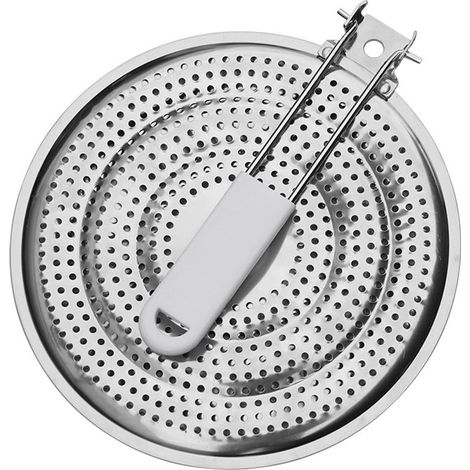 Diffuseur de Chaleur de Plaque de Cuisson, Accessoire pour gazinière, Blanc, Acier Inoxydable, 20,5 cm (1/4)