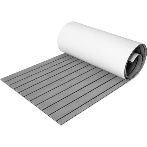 Wolketon Bodenbelag Matte Deck Teppich EVA Schaum Teak Yacht Selbstklebend Fußboden Deck Matte Grau 240x90cm