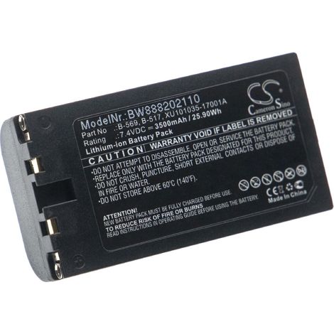 vhbw 1x Akku kompatibel mit Graphtec GL900E-8 Messgerät (3500 mAh, 7,4 V, Li-Ion)