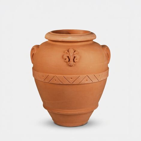 Vase d'extérieur en LLDPE Orcio - Rouge (1/2)