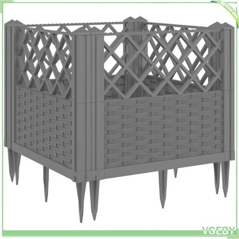 Jardinière - FAFEICY - 368007 - Modulaire 4 panneaux - Noir - 43,5x43,5x43,5 cm (1/5)