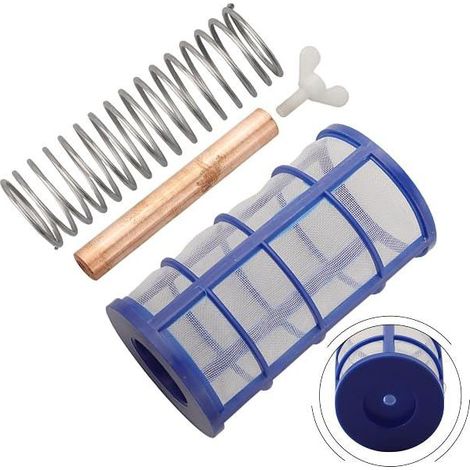 Ioniseur solaire piscine tige cuivre, anode rechange purificateur, pièce nettoyage avec filtre ressort, 105×18 mm (1/4)