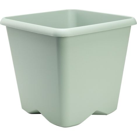 Pot carré non percé CHORUS Vert laurier, 19,5 x 19,5 x 18,2 cm, 4,3 L - EDA