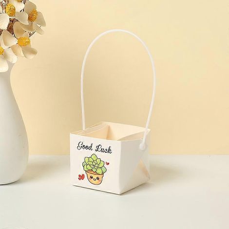 20 boîtes d'emballage carrées imperméables et épaisses en papier kraft vert pour plantes et fleurs (677cm)( ) (1/2)