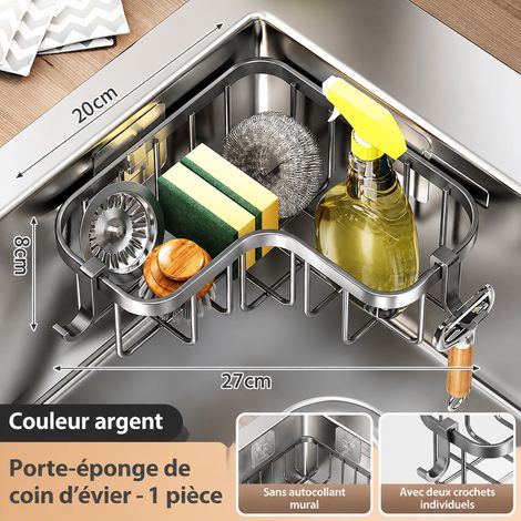 Étagère triangulaire pour robinet de cuisine en acier au carbone, gris fusil - 1 pièce 1 réf 4342 – Livraison gratuite