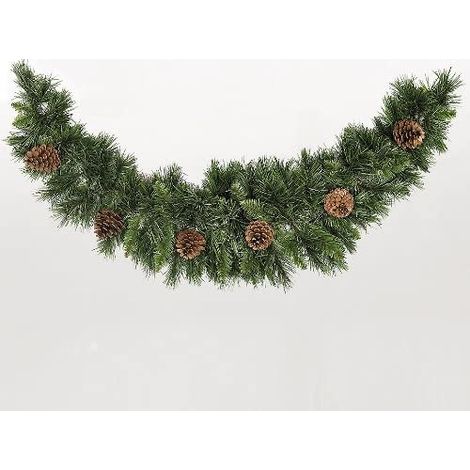 Deluxe Princess Green Christmas Swag - Green - 90 cm - 108 Tips - 5 Pine Cones