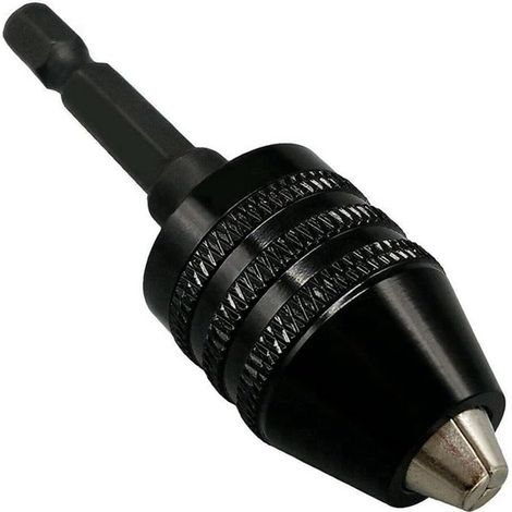 CCYKXAA 1  PCS  Mandrin de Perceuse sans Clé à Changement Rapide 0.6-8mm Mandrin Autoserrant Adaptateur Convertisseur 6 35 mm Tige Hexagonale Mini Mandrin à 3 Mâchoires Pour Perceuse Visseuse électriq