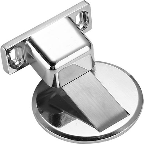 Butée de porte magnétique en acier inoxydable, anti-collision, invisible, pour bureau et chambre, argentée (1/5)