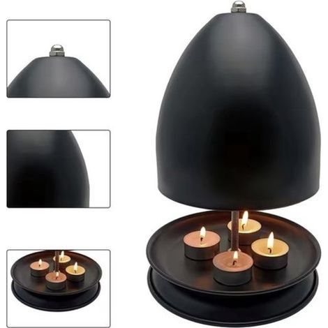 Poêle à bougie chauffe-plat - Porte-bougie chauffe-plat - Poêle - Métal - Chauffe-bougie - Bougie chauffe-plat - Bougie chauffe-plat - Hiver - Été - Terrasse (1/5)