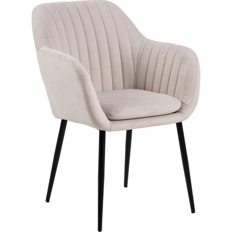 Silla Norsica 253, Beige, 83x57x61cm, Tapiz, Metálico