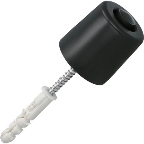 LIMITADOR, PARACHOQUES, TOPE DE PUERTA, GOMA, NEGRO, 43 MM PARA PUERTAS, PEQUEÑO (1/5)