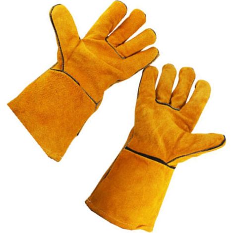 Paar Stichfeste Lederhandschuhe Gartenhandschuhe