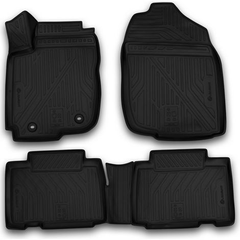 KIT TAPPETINI 3D COMPATIBILE CON TOYOTA Rav 4 XA40, 2013-11/2018, 4 pcs.  TAPPETINO IN GOMMA TPE  BORDO ALTO 3D ANTISCIVOLO IMPERMEABILE