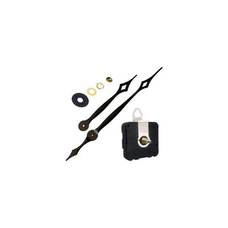 1 - Mécanisme Horloge - Aiguilles Longues - Moteur Quartz Couple Élevé pour Réparation DIY Grand Format Noir 56x56x16 cm (1/5)