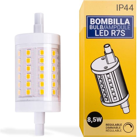 Ampoule LED R7S 78mm - Dimmable - 1100lm - 8,5W - Blanc Chaud (1/8)