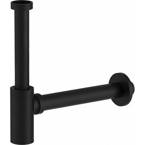 SIFONE TONDO IN ABS PER LAVABO- 11/4 Nero Opaco- GOPLA- pezzi 1