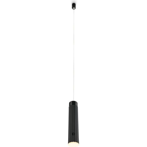 Briloner Pendelleuchte Akku Höhenverstellbar Ø4,5x20,5 cm 3,5W 280lm 3000K Warmweiß Dimmbar Schwarz - Hängelampe Esszimmer Küche Wohnzimmer (1/5)