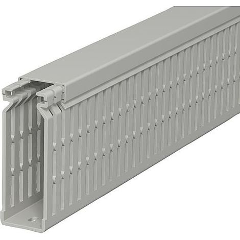 Goulotte de cable LK4/N 80100 Longueur 2000 mm, gris pierre Paquet  :  16 metres (1/2)