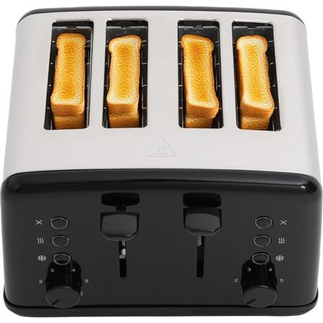 Toaster für 4 Scheiben, Toaster mit breiten Schlitzen, elektrischer Toaster
