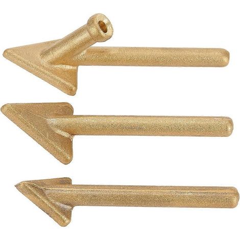 Lot de 3 pointes de soudage triangulaires pour fer à souder, plastique et cuivre, avec lissage et embouts de rechange. (1/5)