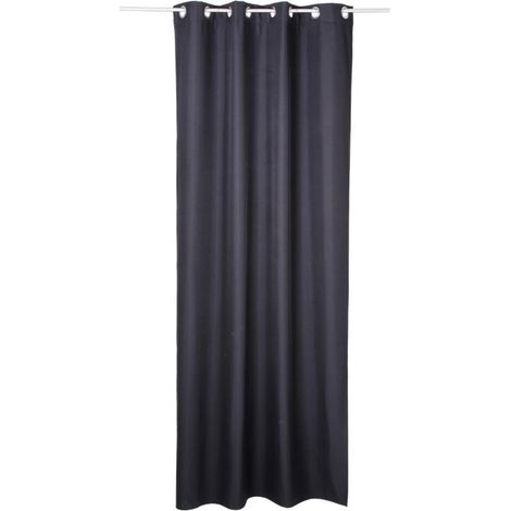 Rideau Isolant à Œillets "Eliat" 140x260cm Noir (1/5)
