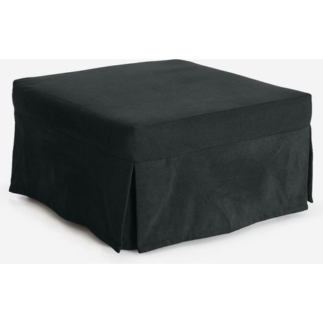 Pouf letto singolo idrorepellente sfoderabile Made in Italy Stelvio - Nero (1/5)