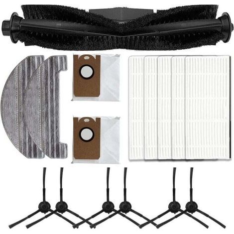 Spazzola principale a rullo, spazzola laterale, filtro, panno, sacchetto raccoglipolvere, robot aspirapolvere Ultenic T10 con filtro HEPA, accessori di ricambio (1/5)