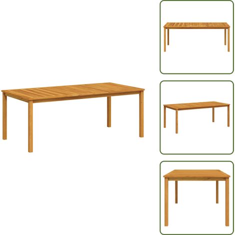 Gartentisch 200x100x74 cm Massivholz Akazie - Gartentisch - Esstisch - Akazienholz - Outdoor Möbel - Terrassenmöbel (1/5)