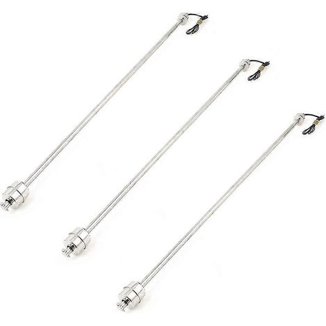 3 capteurs de niveau d'eau en acier inoxydable de 50 cm avec interrupteur à flotteur vertical (1/4)