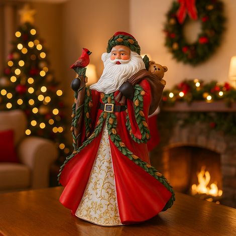 Babbo Natale viandante decorazione natalizia altezza 47 cm (1/4)