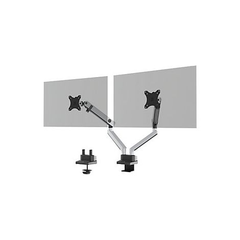 Soporte para monitor SELECT PLUS  para 2 monitores  plateado (1/5)