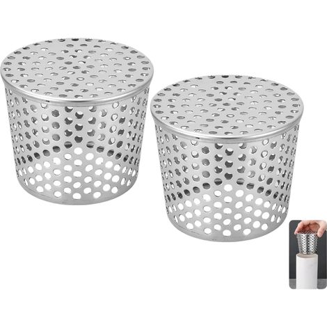 Filet de protection anti-feuilles en acier inoxydable, lot de 2, 90-110 mm, adapté aux gouttières de toit, aux gouttières d'eau pluviale et aux descentes pluviales (1/5)
