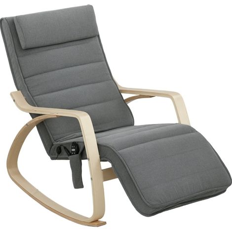 Mecedora con función de masaje, calefacción lumbar, 3 modos, gris, HOMVRA (1/5)