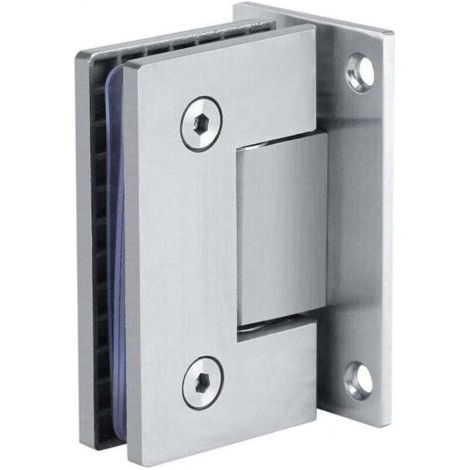 Pince de salle de bain robuste, charnière de porte en verre en acier inoxydable à 90 degrés, charnière de porte en verre fixe à double sens, pince de rangement pour vitrine. (1/5)