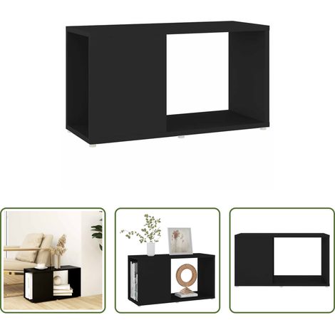 Armoire tv - Meuble TV Noir 60x24x32 cm Bois d'ingénierie (1/5)
