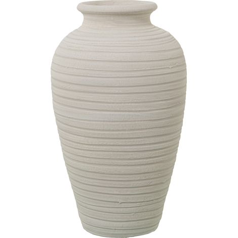 Vase Céramique 40 Cm Ondulé Blanc Mat °24X40 Cm (1/2)