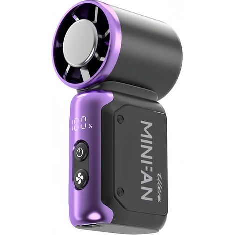Mini ventilateur portable de poche, ventilateur personnel turbo avec affichage LED intelligent, batterie rechargeable 3600 mAh A1