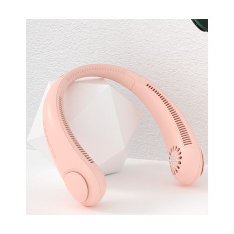 BDD Ventilateur Portable Mini Ventilateur Rechargeable USB Petit Ventilateur Silencieux Mains Libres Sans Feuilles Petit Ventilateur Cou Flux d'air à 360° pour Bureau/Extérieur/Voyage/Travail (Rose) (1/5)