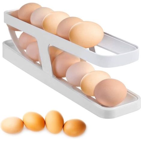 Rangement Oeuf Frigo Range Oeuf Distributeur Oeuf Supports Pour Boîtes À Oeufs Double Couche Pouvant Contenir 12 À 14 Œufs, O[q295] (1/4)