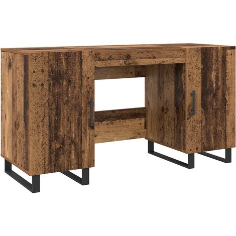 Maison Exclusive - Schreibtisch mit Regal Altholz 140 x 50 x 75 c