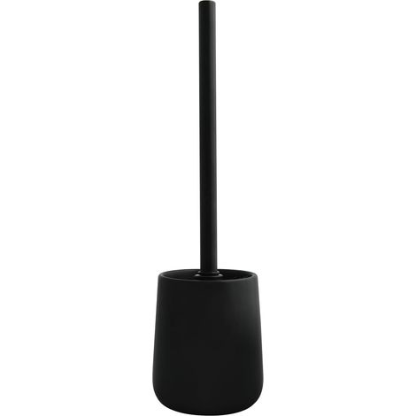 1 - Brosse WC - Support Céramique - Poils Résistants - Design Classique - Pour Salle De Bains - Noir - 10,4x38,8 cm (1/4)