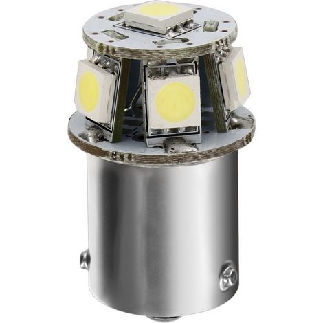 24V Led Series - 6 SMD x 3 chips - (R5W-R10W) - BA15s - 1 pz  - Scatola - Bianco - Doppia polarità (1/4)