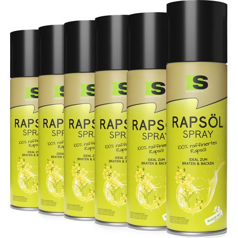Spraytive 6 x 400ml Rapsöl Spray - Ölspray zum Kochen, Backen & für Salate - Bis zu 1600 Sprühstöße (1/5)