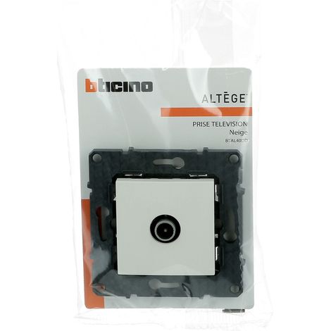 Prise télévision simple mâle Altège finition Neige BTICINO BTAL40DD