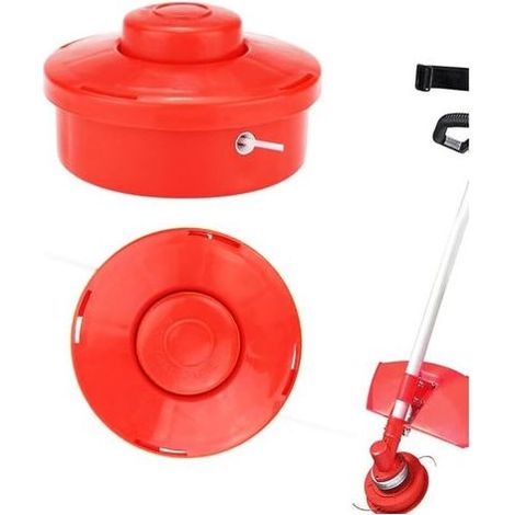 2 Pièces Tête de débroussailleuse Universelle,Têtes de Trimmer Universel Herbe Tondeuse, pour Jardin Pelouse Patio,M10x1,25mm(Rouge) (1/5)