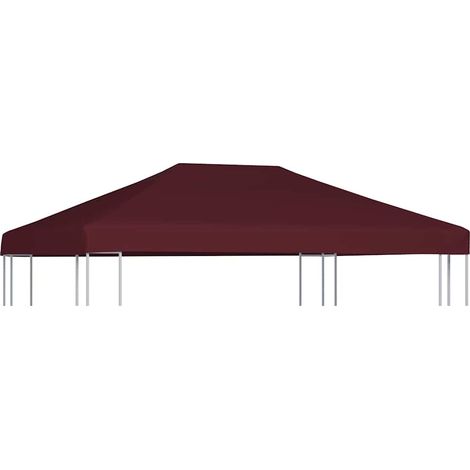 Copertura Superiore per Gazebo 310g/m² 3x4m Bordeaux vidaXL